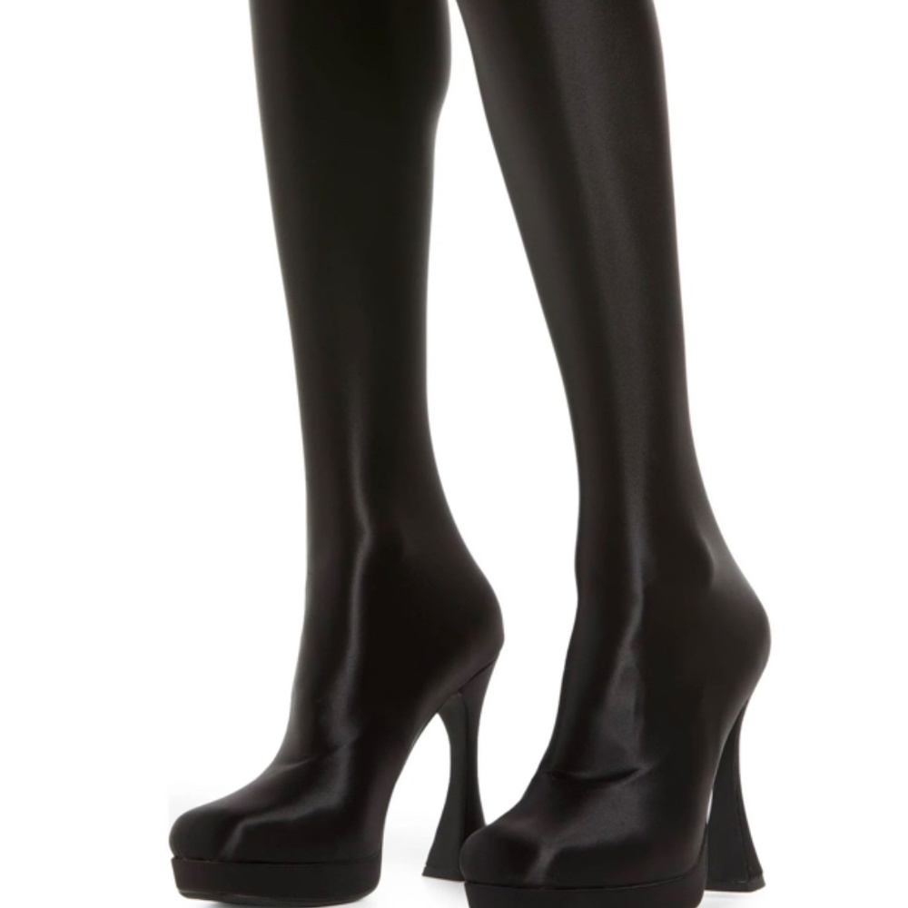Jeffrey Campbell Black Platform Heeled Boots